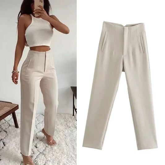 Office Wear High waist Pants